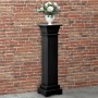 Soporte plantas pilar cuadrado clásico negro 17x17x66 cm MDF en Soportes para macetas | Comprar online en Foru.es