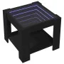 Mesa de centro con LED madera de ingeniería negro 53x53x45 cm de , Mesas de centro - Ref: Foro24-847540, Precio: 96,22 €, Des...