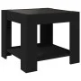 Mesa de centro con LED madera de ingeniería negro 53x53x45 cm de , Mesas de centro - Ref: Foro24-847540, Precio: 96,22 €, Des...