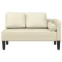 Sofá diván con cojines cuero sintético crema de , Divanes - Ref: Foro24-4007565, Precio: 160,54 €, Descuento: %