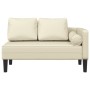 Sofá diván con cojines cuero sintético crema de , Divanes - Ref: Foro24-4007565, Precio: 162,91 €, Descuento: %