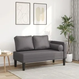 Sofá diván con cojines cuero sintético gris de , Divanes - Ref: Foro24-4007567, Precio: 153,86 €, Descuento: %