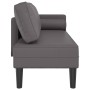 Sofá diván con cojines cuero sintético gris de , Divanes - Ref: Foro24-4007567, Precio: 155,03 €, Descuento: %