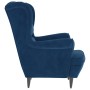 Sillón de terciopelo azul en Sillones | Comprar online en Foru.es