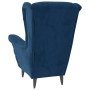 Sillón de terciopelo azul en Sillones | Comprar online en Foru.es