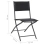 Sillas de jardín plegables 2 unidades acero y textileno de vidaXL, Sillas de jardín - Ref: Foro24-313082, Precio: 76,18 €, De...