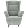 Sillón de terciopelo gris claro en Sillones | Comprar online en Foru.es