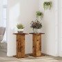 Soportes de plantas 2 uds madera roble envejecido 30x30x60 cm de , Soportes para macetas - Ref: Foro24-3307862, Precio: 64,89...