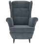 Sillón de terciopelo gris oscuro en Sillones | Comprar online en Foru.es