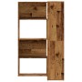 Estantería de esquina 4 niveles madera envejecida 85x85x140 cm de , Librerías y estanterías - Ref: Foro24-3307817, Precio: 17...