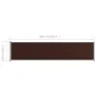 Toldo lateral retráctil para patio marrón 140x600 cm de vidaXL, Sombrillas - Ref: Foro24-313374, Precio: 87,20 €, Descuento: %