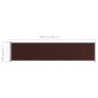 Toldo lateral retráctil para patio marrón 140x600 cm de vidaXL, Sombrillas - Ref: Foro24-313374, Precio: 88,80 €, Descuento: %