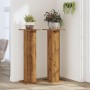 Soportes para plantas 2 uds madera roble artisian 30x30x95 cm de , Soportes para macetas - Ref: Foro24-3307881, Precio: 80,17...