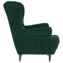 Sillón de terciopelo verde oscuro en Sillones | Comprar online en Foru.es