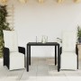 Mesita y sillas jardín 3 pzas y cojines ratán sintético negro de , Conjuntos de jardín - Ref: Foro24-3277135, Precio: 340,29 ...