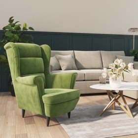 Sillón de terciopelo verde claro en Sillones | Comprar online en Foru.es