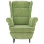 Sillón de terciopelo verde claro en Sillones | Comprar online en Foru.es