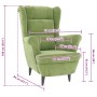 Sillón de terciopelo verde claro en Sillones | Comprar online en Foru.es