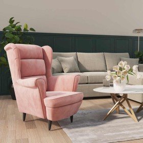 Sillón de terciopelo rosa en Sillones | Comprar online en Foru.es