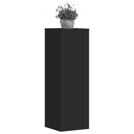 Soportes de plantas 2 uds madera ingeniería negro 33x33x100 cm de , Soportes para macetas - Ref: Foro24-3307883, Precio: 125,...