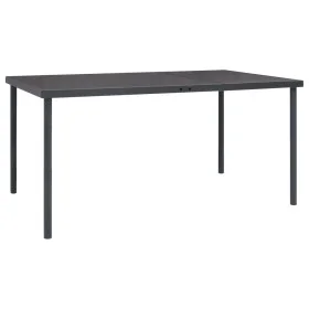 Mesa de comedor de jardín acero gris antracita 150x90x74 cm de vidaXL, Mesas de jardín - Ref: Foro24-313087, Precio: 200,03 €...