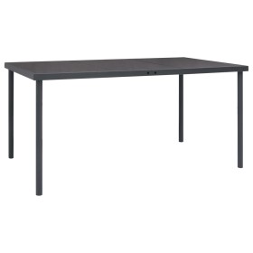 Mesa de comedor de jardín acero gris antracita 150x90x74 cm de vidaXL, Mesas de jardín - Ref: Foro24-313087, Precio: 204,21 €...