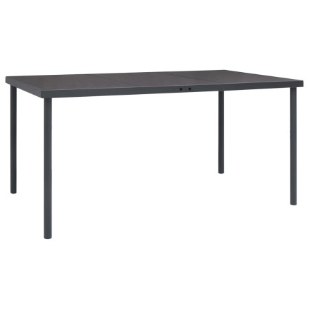 Mesa de comedor de jardín acero gris antracita 150x90x74 cm de vidaXL, Mesas de jardín - Ref: Foro24-313087, Precio: 204,21 €...