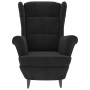 Sillón de terciopelo negro en Sillones | Comprar online en Foru.es