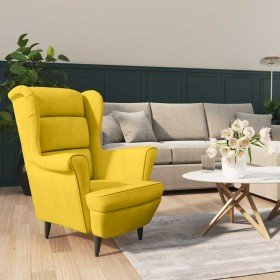Sillón de terciopelo amarillo mostaza en Sillones | Comprar online en Foru.es