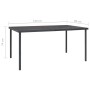 Mesa de comedor de jardín acero gris antracita 150x90x74 cm de vidaXL, Mesas de jardín - Ref: Foro24-313087, Precio: 204,21 €...