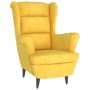 Sillón de terciopelo amarillo mostaza en Sillones | Comprar online en Foru.es