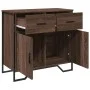 Aparador de madera de ingeniería marrón roble 79,5x35,5x74,5 cm de , Aparadores - Ref: Foro24-848548, Precio: 76,12 €, Descue...