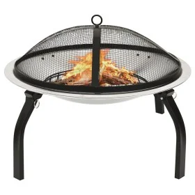Brazier and barbecue 2 in 1 stainless steel poker 56x56x49 cm by vidaXL, Chimneys - Ref: Foro24-313353, Price: 61,03 €, Disco...