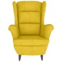 Sillón de terciopelo amarillo mostaza en Sillones | Comprar online en Foru.es