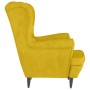 Sillón de terciopelo amarillo mostaza en Sillones | Comprar online en Foru.es