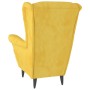 Sillón de terciopelo amarillo mostaza en Sillones | Comprar online en Foru.es