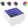Mesita de noche con LED Infinity blanca 40x40x30 cm de , Mesitas de noche - Ref: Foro24-3284063, Precio: 86,65 €, Descuento: %