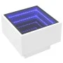 Mesita de noche con LED Infinity blanca 40x40x30 cm de , Mesitas de noche - Ref: Foro24-3284063, Precio: 86,65 €, Descuento: %