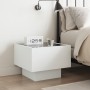 Mesita de noche con LED Infinity blanca 40x40x30 cm de , Mesitas de noche - Ref: Foro24-3284063, Precio: 88,37 €, Descuento: %