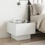 Mesita de noche con LED Infinity blanca 40x40x30 cm de , Mesitas de noche - Ref: Foro24-3284063, Precio: 86,65 €, Descuento: %