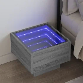 Couchtisch mit Infinity LED in Grau Sonoma 40x40x30 cm von , Nachttische - Ref: Foro24-3284068, Preis: 70,35 €, Rabatt: %
