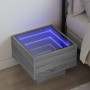 Mesa de centro con Infinity LED gris Sonoma 40x40x30 cm de , Mesitas de noche - Ref: Foro24-3284068, Precio: 71,45 €, Descuen...