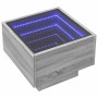 Mesa de centro con Infinity LED gris Sonoma 40x40x30 cm de , Mesitas de noche - Ref: Foro24-3284068, Precio: 71,45 €, Descuen...