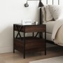 Mesita de noche con Infinity LED marrón roble 40x40x51 cm de , Mesitas de noche - Ref: Foro24-3284105, Precio: 89,99 €, Descu...