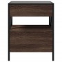 Mesita de noche con Infinity LED marrón roble 40x40x51 cm de , Mesitas de noche - Ref: Foro24-3284105, Precio: 89,99 €, Descu...