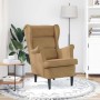 Sillón de terciopelo marrón en Sillones | Comprar online en Foru.es