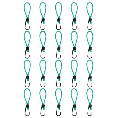 Cuerdas elásticas con ganchos 20 unidades 15 cm de , Redes de carga para vehículos motorizados - Ref: Foro24-4012229, Precio:...