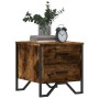 Mesita de noche madera de ingeniería roble ahumado 40x41x40 cm de , Mesitas de noche - Ref: Foro24-848508, Precio: 43,46 €, D...