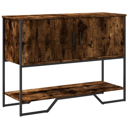 Mesa consola madera de ingeniería roble ahumado 100x35x74,5 cm de , Mesas auxiliares - Ref: Foro24-848536, Precio: 66,45 €, D...