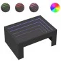 Mesa de centro con Infinity LED negro 70x50x30 cm de , Mesas de centro - Ref: Foro24-847610, Precio: 105,56 €, Descuento: %